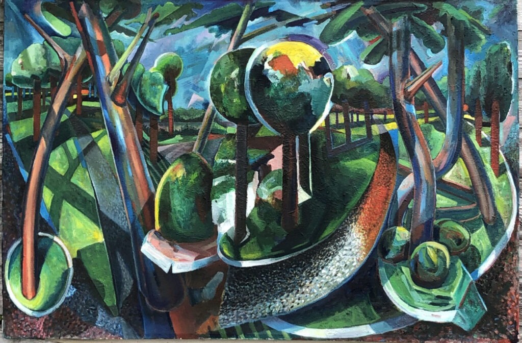5) Large Landscape, (The Greenway), Oil on Canvas 48 inches x 72 inches 2020